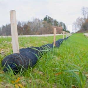 Silt Sock Installation on Slope