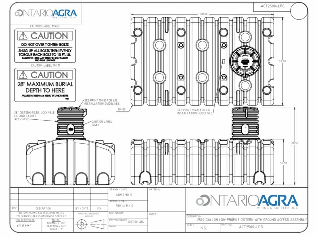 ACT2500-LPB 2500 USG Low Profile Cistern