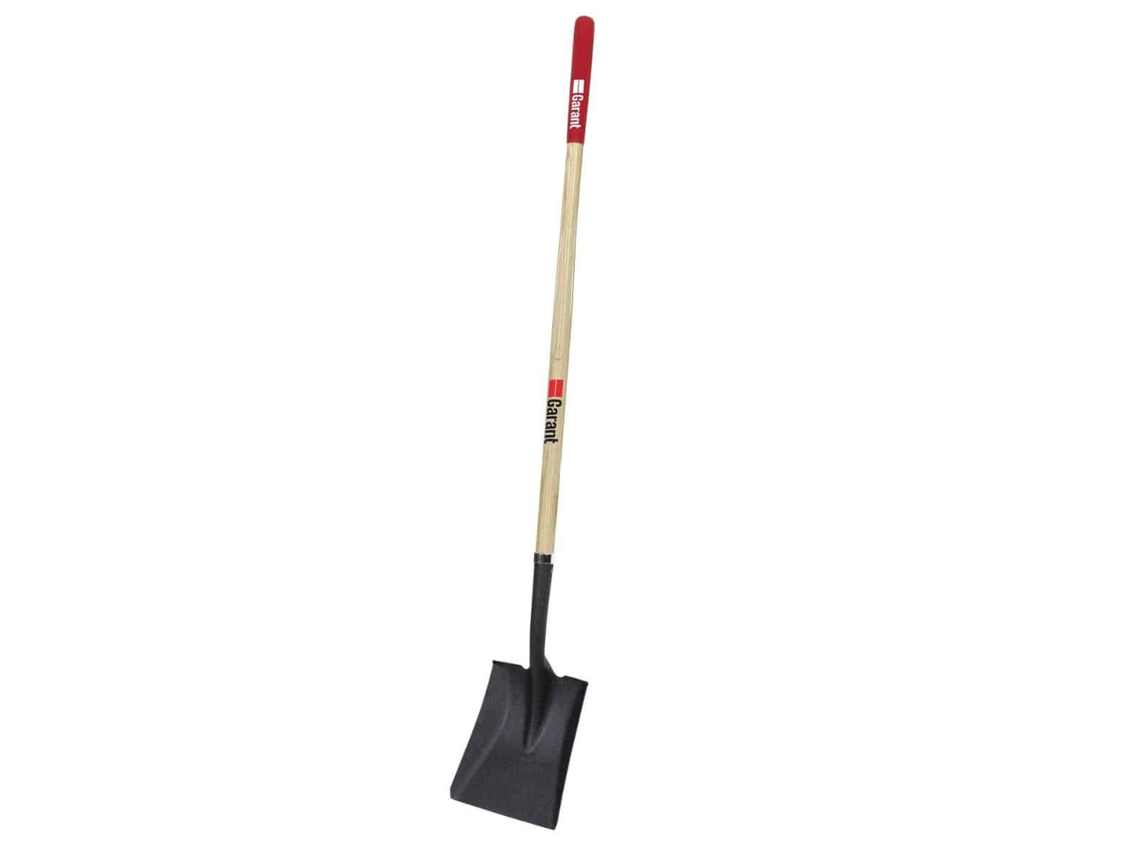 Garant Square point shovel, long wood handle