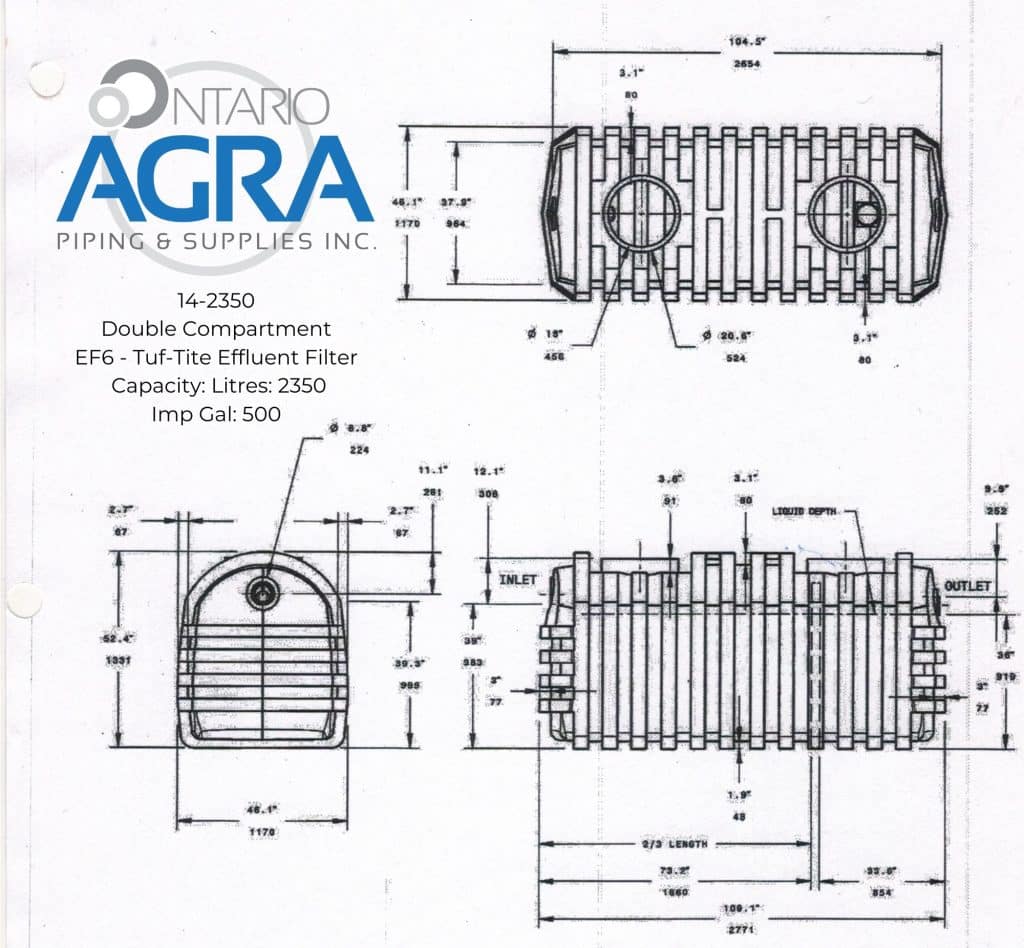 500 Gallon Poly Septic Tank
