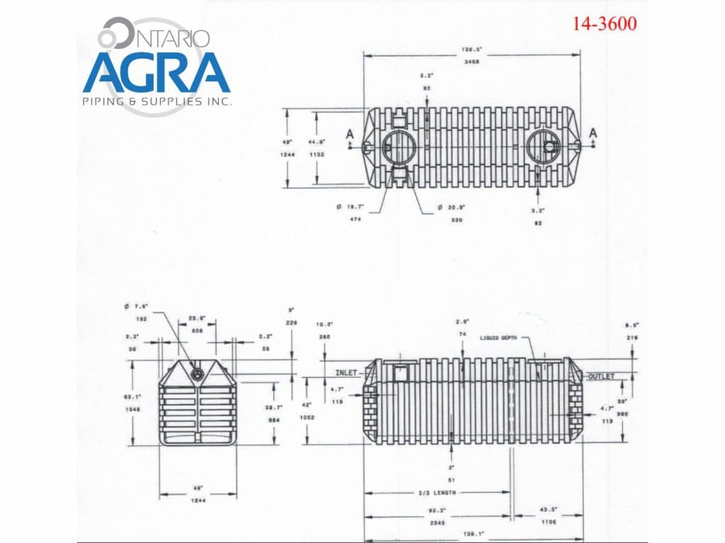 800 Gallon Poly Septic Tank