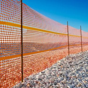 Construction Safety Fence Installed