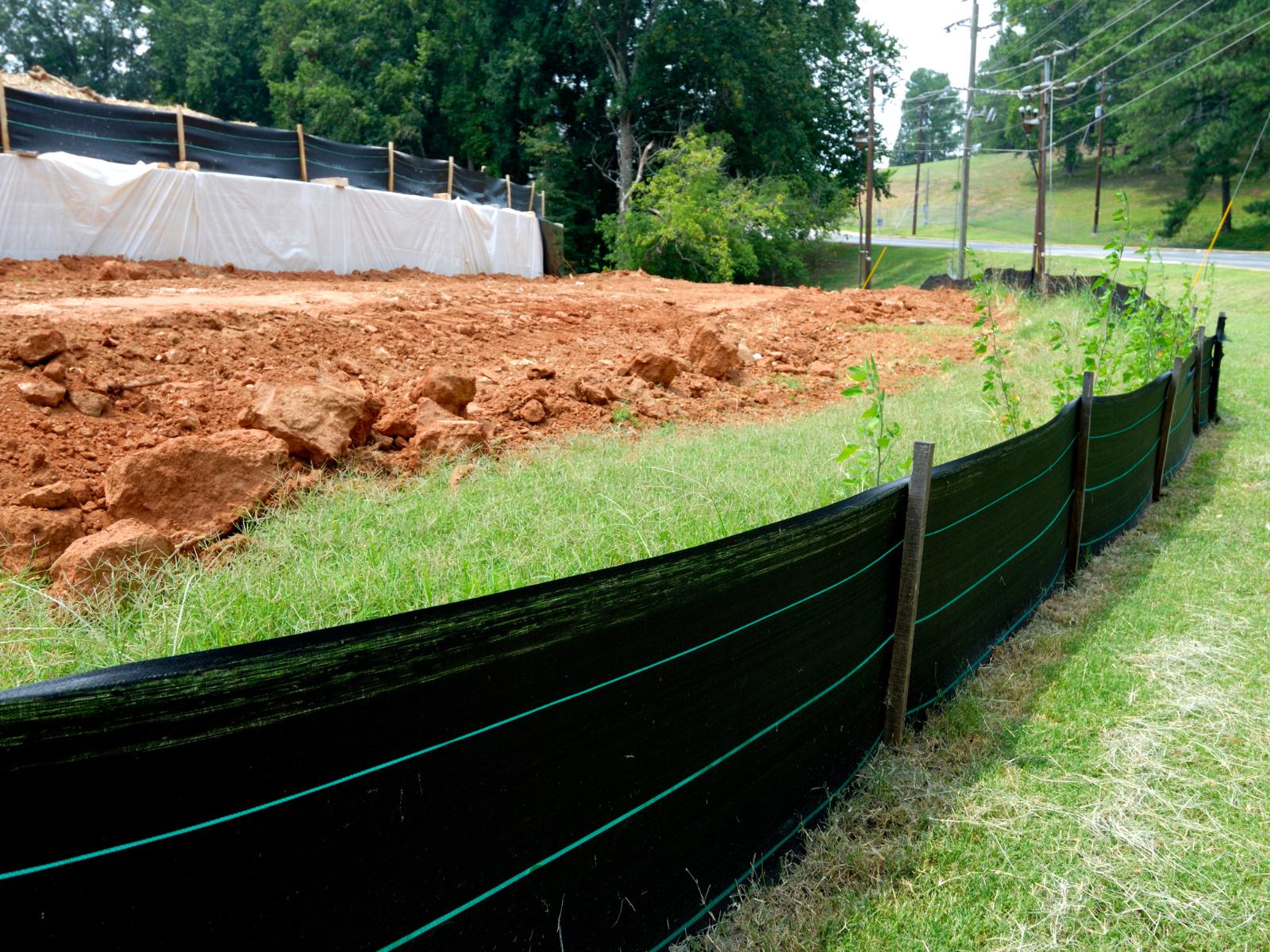 Silt Fence Construction Site