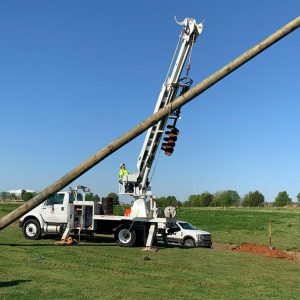 Telephone Pole Installation Culvert