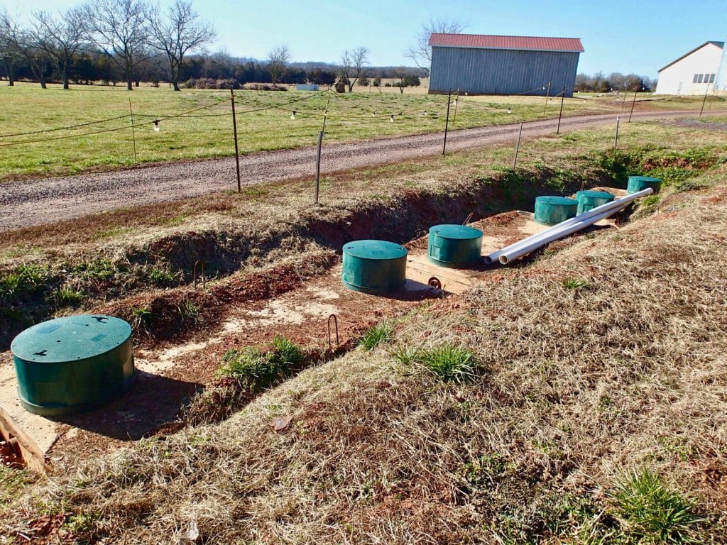 Septic Tank Risers Installed