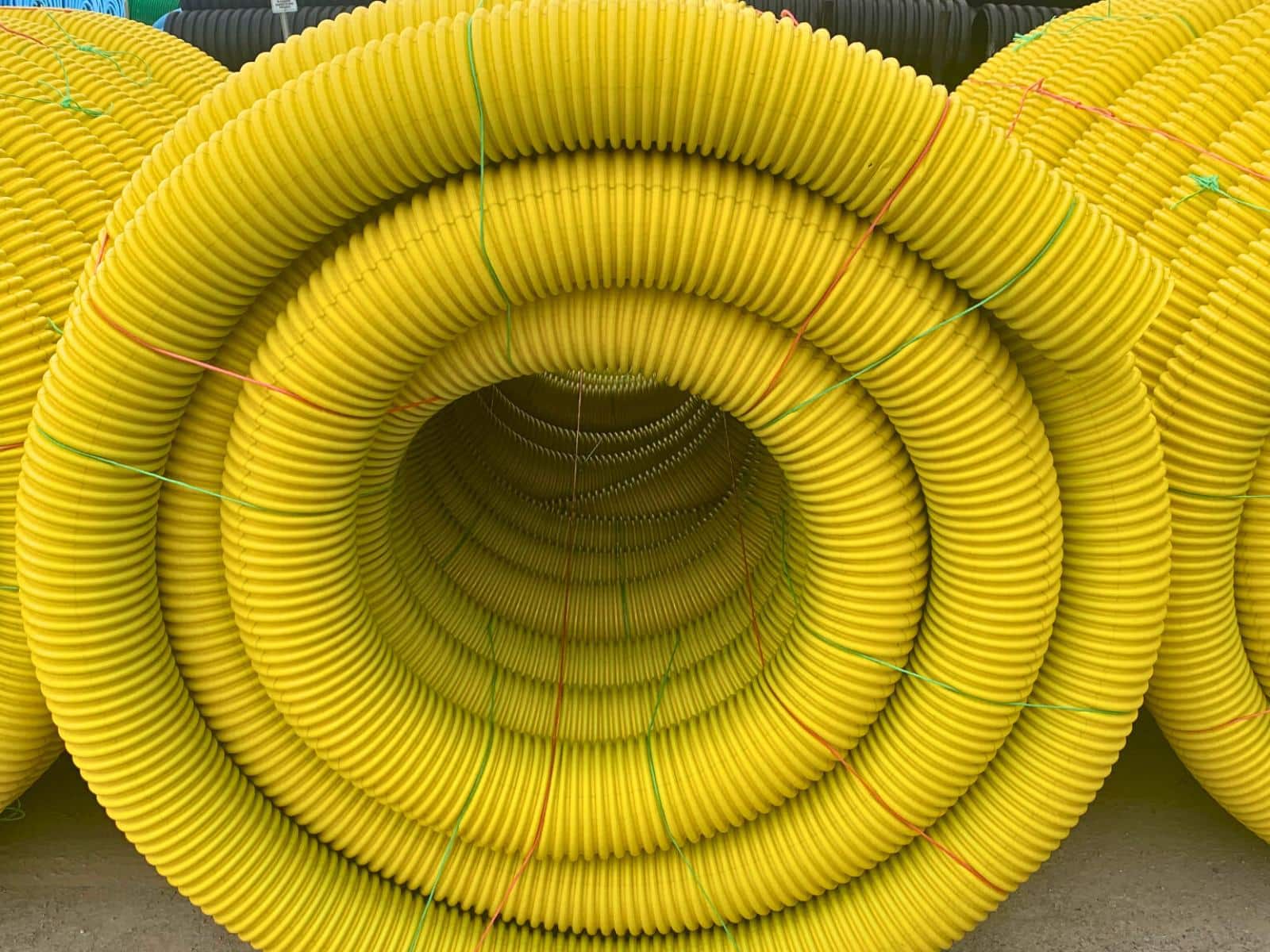 Yellow Vac Truck Hose