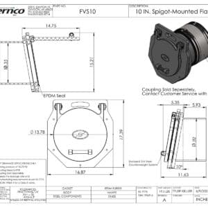 10 Inch Fernco Spigot Mounted Flap Valve