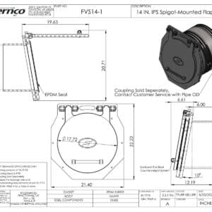 14 Inch Fernco Spigot Mounted Flap Valve