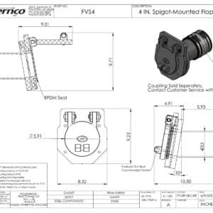4 Inch Fernco Spigot Mounted Flap Valve